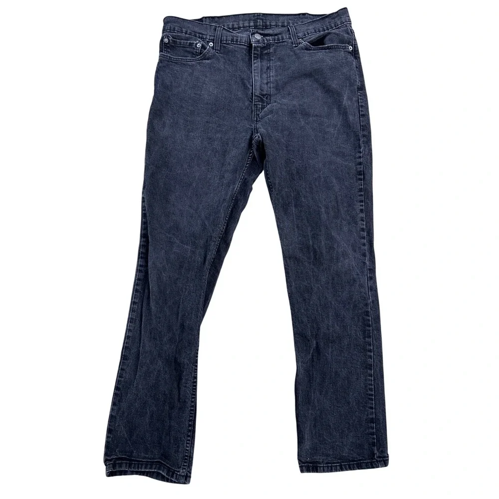 Levis 511 Slim Fit Jeans Mens 38x32 Black Faded Denim Pants 04511-1390